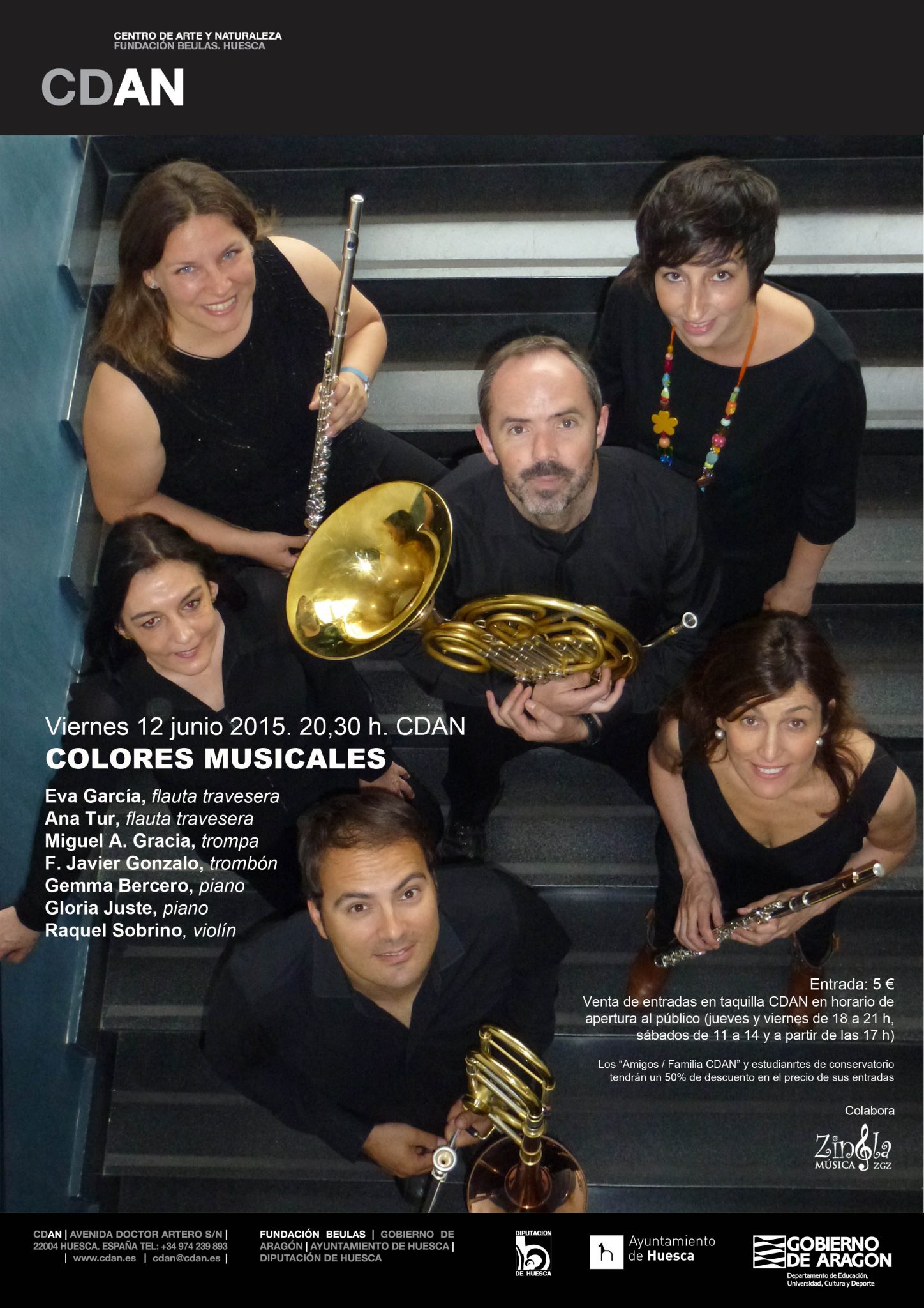 CARTEL CONCIERTO COLORES MUSICALES - 12 JUNIO